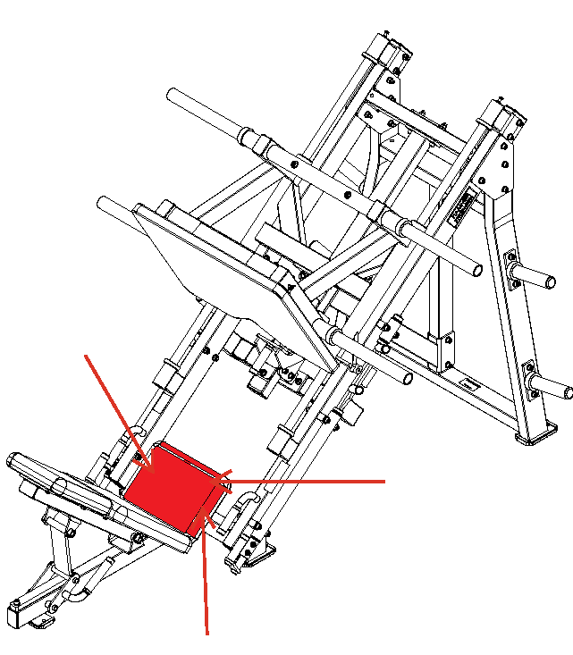 Re-upholstered Hammer Strength Linear Leg Press(HSLLP)