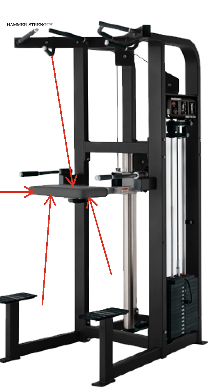 Re-upholstered Pro 2 Series Assisted Chin/dip (PSADCSE)/hammer Strength HSDC